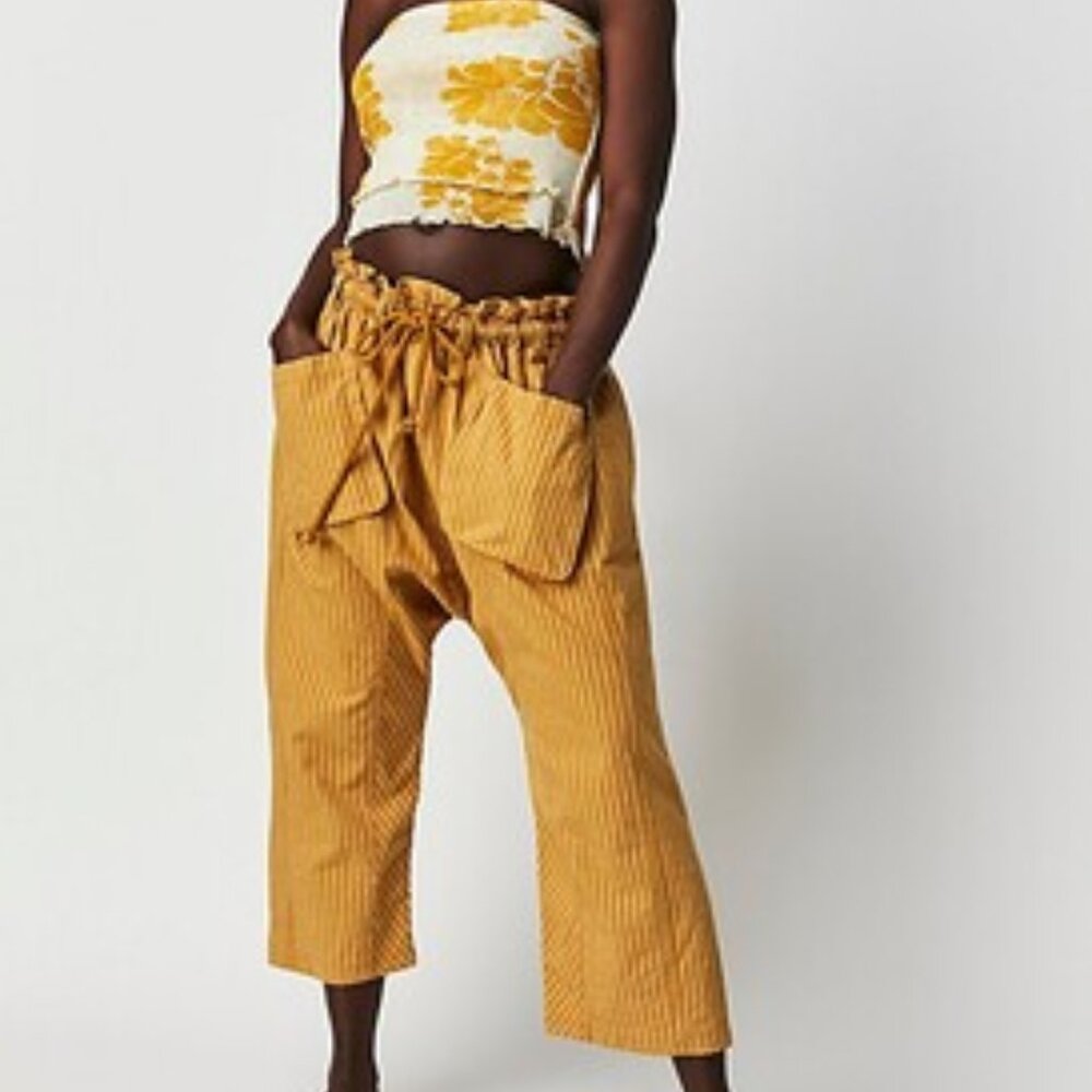 NWOT Free People Runyon Oversized Stripe Pants - Picture 2 of 10